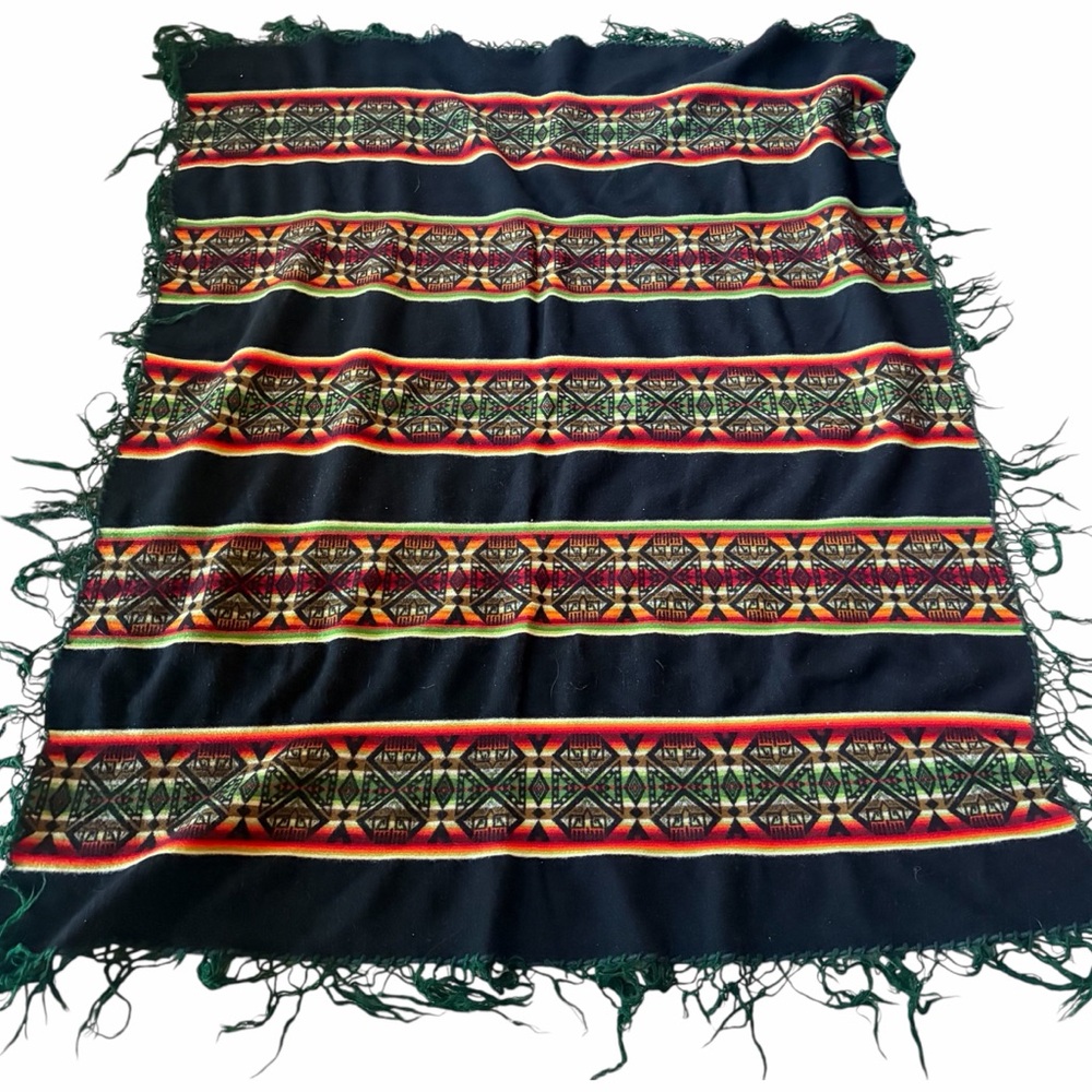 Vintage Pendleton Beaver State Wool Blanket Multicolor Tribal Pattern
